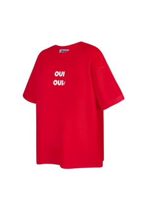 Cotton Women's T-shirt Oversized OUI Print h5 Picture5