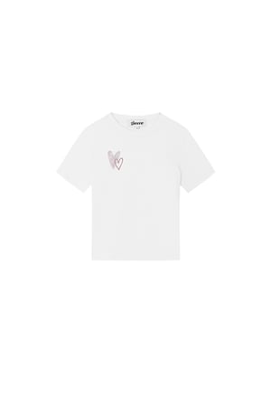 Cotton Children's T-shirt Casual Embroidered Heart Design h5
