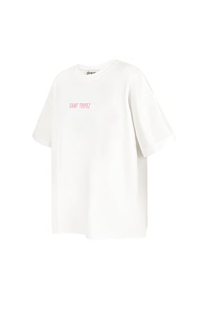 Cotton Women's T-shirt Oversized Saint Tropez Print h5 Picture9