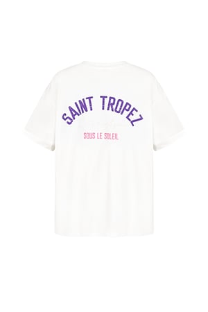 Cotton Women's T-shirt Oversized Saint Tropez Print h5 Picture10