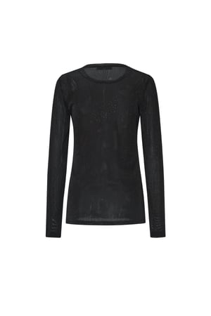 Woven Polyester Long Sleeve Top Sheer Sexy h5 Picture3