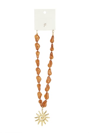 Bead necklace with sun charm h5 Picture4