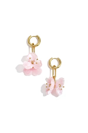 Flower earrings with beads h5