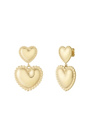 Boucles d'oreilles pendantes en acier inoxydable, style cœur, décontractées, simples et quotidiennes, bijoux pour femmes h5