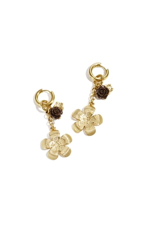 Stainless Steel Dangle Earrings Flower Casual Daily Simple Series Women's jewelry h5