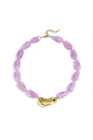 Necklace with asymmetric statement bead h5 Picture4