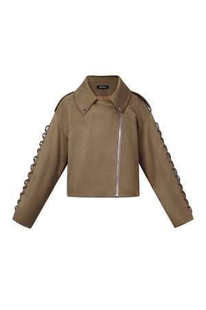 Woven Polyester Fiber Veste Femme Style Street Tie-up h5 Image13