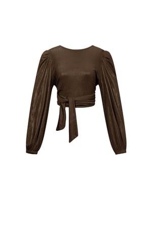 Gebreide Polyestervezel Vrouwen Lange Mouw Top Sexy Solide Kleur h5 Afbeelding2