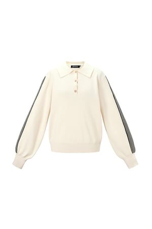 Knitted sweater with stripes h5