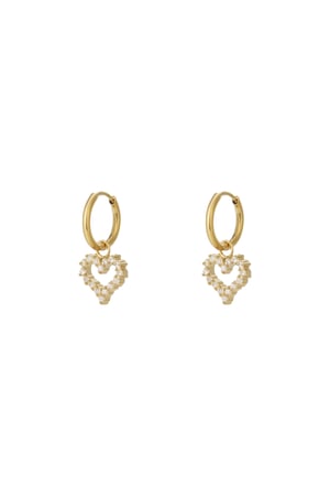 Rhinestone heart Earring h5 