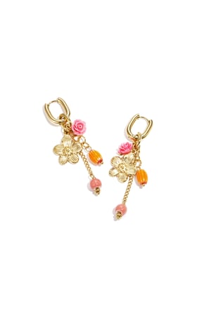 Stainless Steel Dangle Earrings Flower Casual Daily Romantic Series Women's jewelry h5