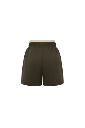 Shorts Casual Donna in Fibra di Poliestere Maglia Sporty Colore Puro h5 Immagine3