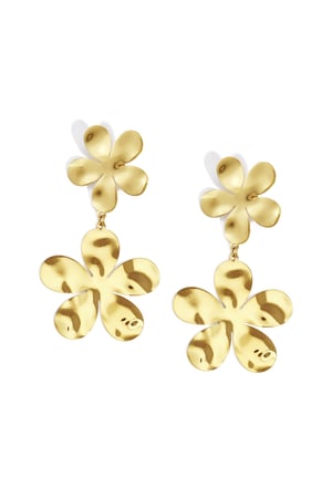 Stainless Steel Drop Earrings Flower Casual Daily Simple Series Women's jewelry h5