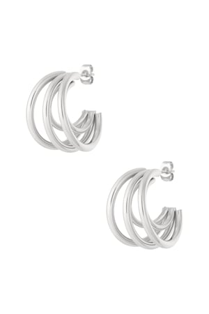 Stainless Steel Hoop Earrings Geometric Casual Daily Simple Series Women's jewelry h5 Picture3