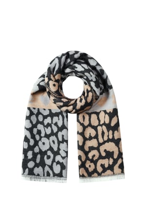Sciarpe invernali con stampa leopardata, casual, acriliche, accessori quotidiani h5