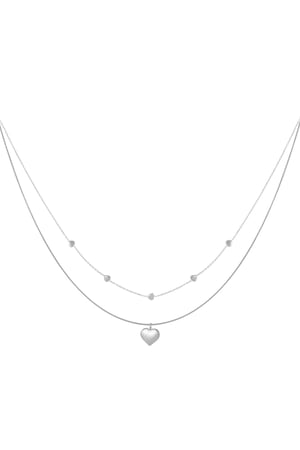 Katmanlı Kolyeler Kalp Günlük Basit Seri Kadın Takıları h5 Resim3