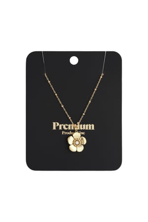 ball necklace with flower pendant and pearl h5 Picture5