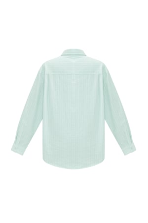 Cotton Woven Women's Blouse Casual Stripes Heart Ruffle Detail h5 Picture3