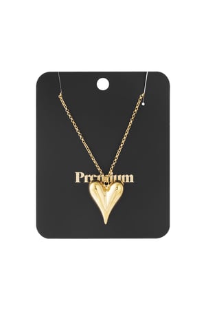 ikonik kalpli basit kolye orta boy h5 Resim4