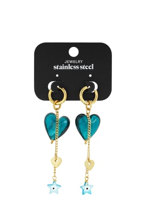 Oorbellen van roestvrij staal met hartjes, casual, dagelijks, eenvoudig, serie, damessieraden h5 Afbeelding5