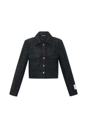 Tessuto in Fibra di Poliestere Giacca Donna Elegante a quadri Statement h5