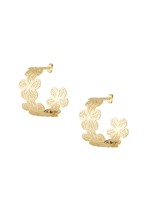 Flowers hoop earrings h5 