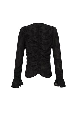 Polyester Women's Long Sleeve Top Ruched Design h5 Picture3