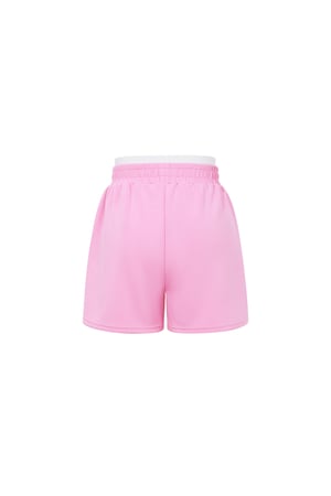 Shorts Casual Donna in Fibra di Poliestere Maglia Sporty Colore Puro h5 Immagine3