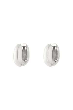   Boucles d'oreilles créoles de forme irrégulière rectangulaires, décontractées, simples, pour femmes h5 Image3