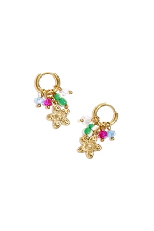 Stainless Steel Drop Earrings Flower Casual Daily Romantic Series Women's jewelry h5