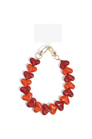 Double heart phone cords h5