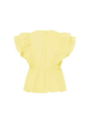 Woven Sleeveless Top Elegant Ruffle Edge Solid Color Spring/Summer h5 Picture3