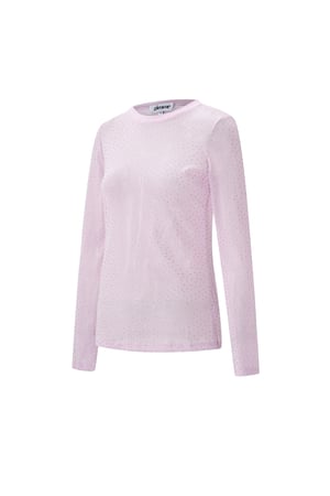 Woven Polyester Long Sleeve Top Sheer Sexy h5 Picture2