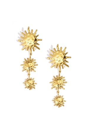 Orecchini pendenti in acciaio inossidabile, stile casual, semplici, da donna, serie Sun h5