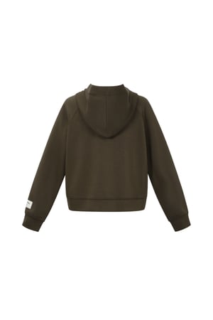 Knitted Polyester Fiber Women's Hoodie Sporty Solid Color h5 Picture3