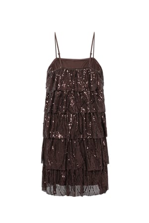 Geweven Polyestervezel Vrouwen Mini Jurk Elegante Pailletten h5 Afbeelding2