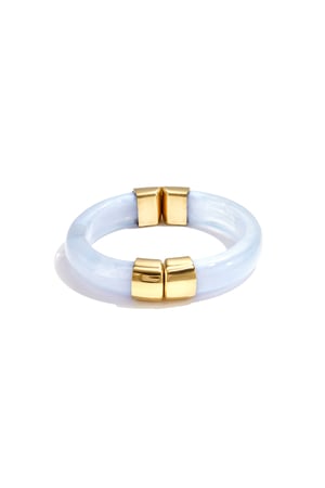 Chunky bangle with gold details h5