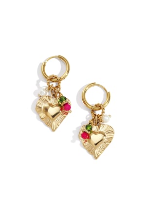 Heart Happy Charm earrings h5