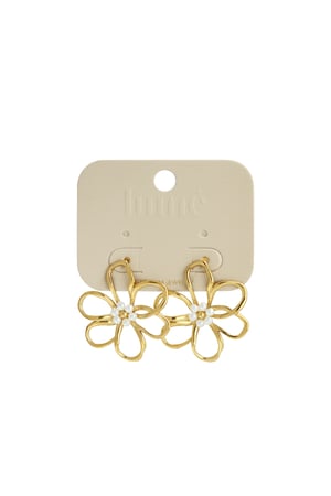 Stainless Steel Stud Earrings Flower Casual Daily Simple Series Women's jewelry h5 Picture4