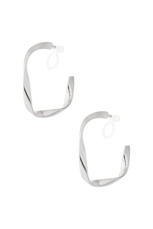 Large Curve Clip Earrings h5 