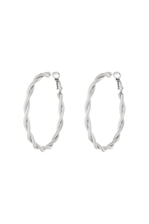 Bükülmüş halka küpeler M h5 Resim4