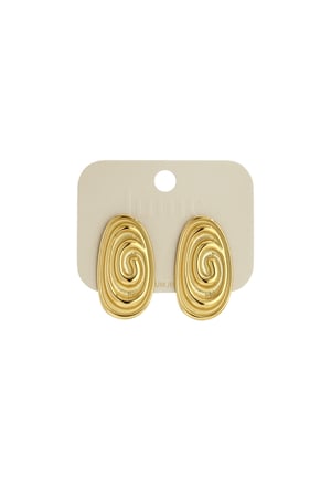 Orecchini a bottone in acciaio inossidabile di forma irregolare, casual, semplici, da donna, serie h5 Immagine4