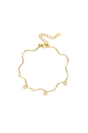 Armband met zigzag patroon en steentjes h5