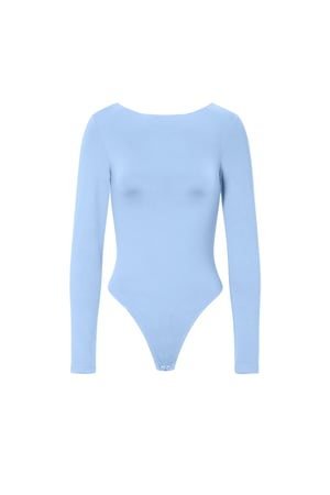 Body Modellante in Nylon Intrecciato Base Colore Puro h5