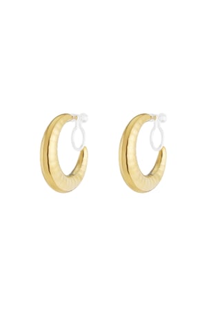 Bold hoop clip Earrings h5 