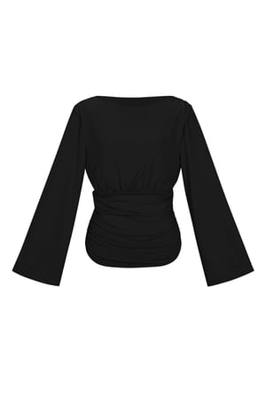 Woven Polyester Fiber Women's Long Sleeve Top Elegant Solid Color Fall/Winter h5