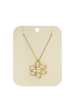 Stainless Steel Long Necklaces Flower Casual Daily Simple Series Women's jewelry h5 Picture5