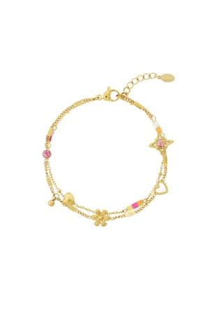 Stainless Steel Charm Bracelets Flower Daily h5