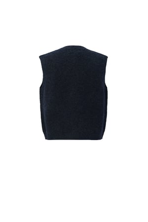Knitted Polyester Fiber Women's Knitted Vest Casual Solid Color h5 Picture3