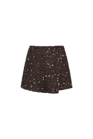 Woven Polyester Fiber Women's Mini Skirt Elegant Sequins 2-piece set h5